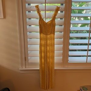 Reformation yellow jumpsuit